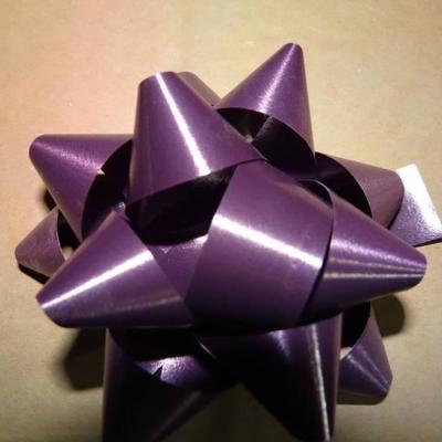 (2) Cases Of Plum 3.5 Inch Star Bows