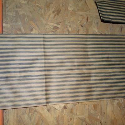 (4) Cases Of Navy Blue Ticking Stripe Paper Bags