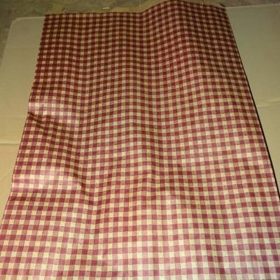 (5) Case Of Burgundy Gingham Paper Bags