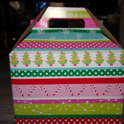(5) Cases Of Holiday Print Lunch Boxes With Handle