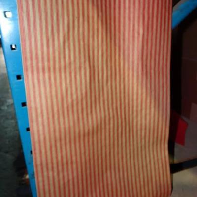 (6) Cases Of Red Ticking Stripe Paper Bags