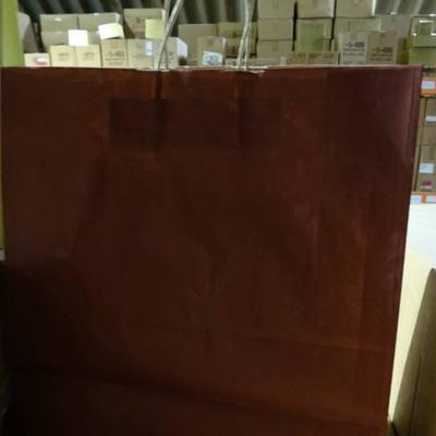 2 Cases of Burgundy and Oatmeal Bags With Handles