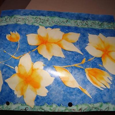 (6) Yellow Floral Wrapping Paper