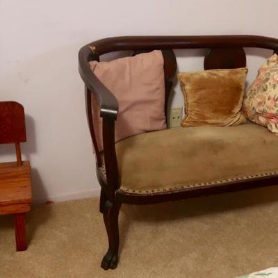 Antique Settee (has 2 matching chairs)