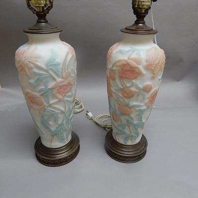Pair of Consolidated Glass Lamps