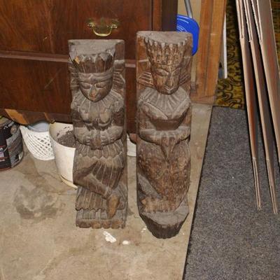Handcarved Wooden Garden Goddess 