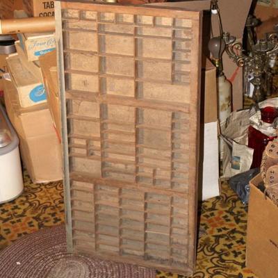Old Wood Printers Tray 