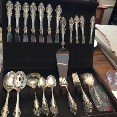 Reed and Barton El Greco Sterling Flatware (Place setting for 7 with serving pieces. 
