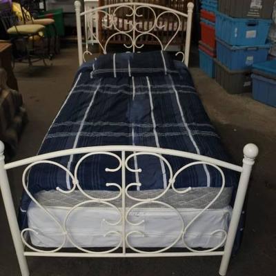 White Twin Wire Bed