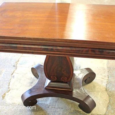  ANTIQUE SOLID Mahogany Empire Game Table

Located Inside â€“ Auction Estimate $100-$300 