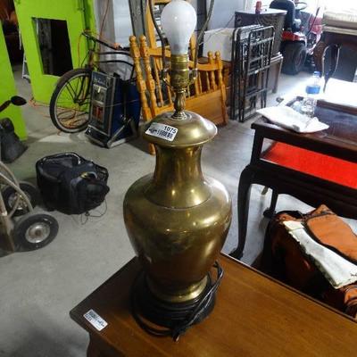 Large brass table lamp