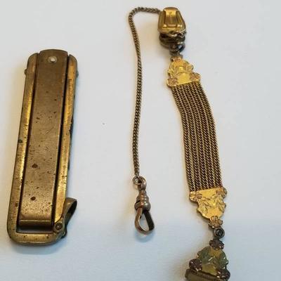 Old watch chain and knife