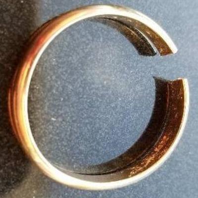 Solid 14K Gold Band - cut