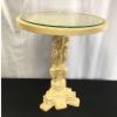 Oriental Glass Top Table