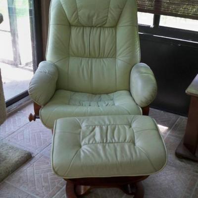 Leather Stressless Chair and ottoman #2