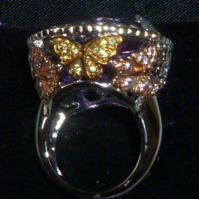 Holiday Bling! Sterling and CZ side view