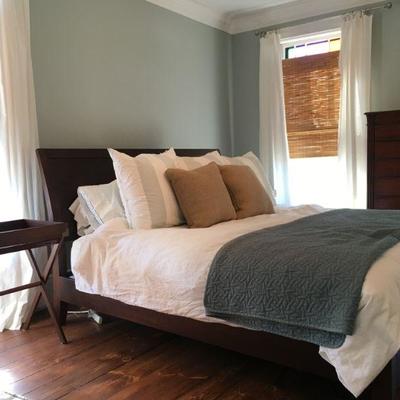 Dawson Clove King Sleigh Bed - Crate and Barrel