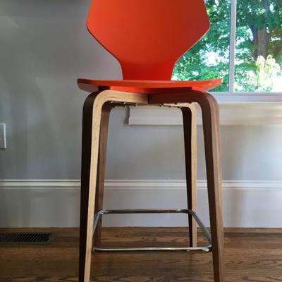 Room&Board Pike Counter Stool in Orange