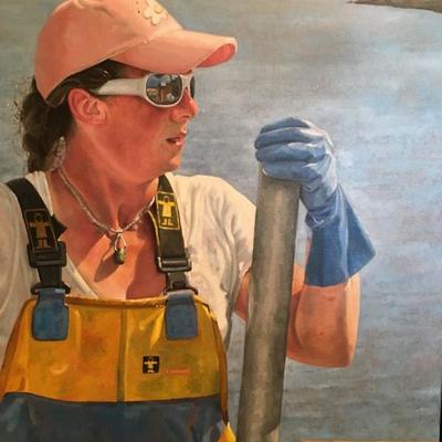 "Ladder Up" -Melissa Post Van Der Burg	24 x 18  Oil