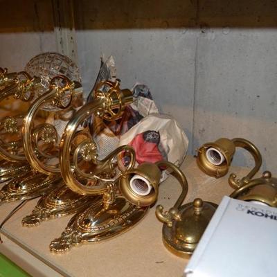 Brass sconces