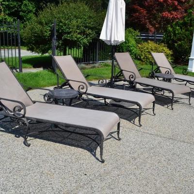 Cast Classics lounge chairs (Umbrella not for sale)