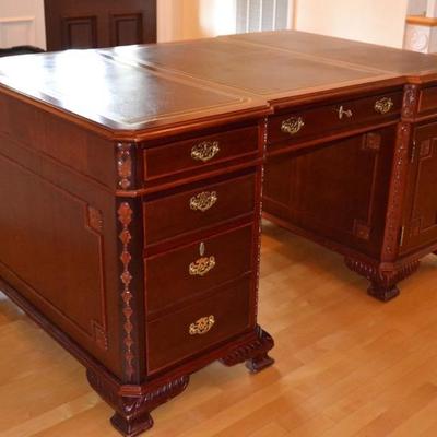 Mahogany partners desk