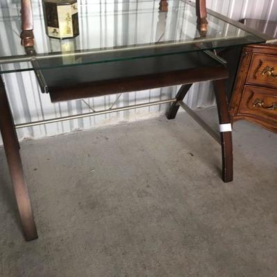 Glass and Metal Writing Table / Desk Local Pickup JT113 https://www.ebay.com/itm/113230876431