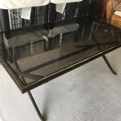 Wrought Iron and Glass Heavy Coffee Table WN7023 Local Pickup https://www.ebay.com/itm/123350083887