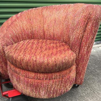 Orange Modern Cloth Occasional Chair QS014 https://www.ebay.com/itm/113230866455
