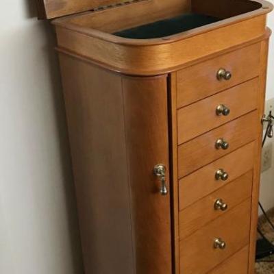 Vintage Jewelry Armoire Cabinet