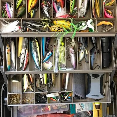 Thousands Of New, Many In Original Packaging, High-End Fishing Gear & Supplies. Reels, Rods, Bait, Hook, Lures, Flashlights, Knives,...