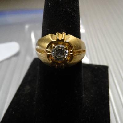 18k GE gold mens ring