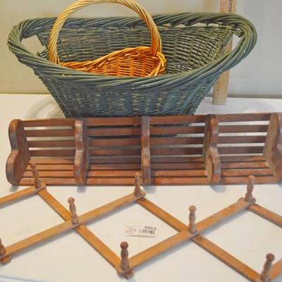 Lot of Baskets and Misc. Wood Home Decor