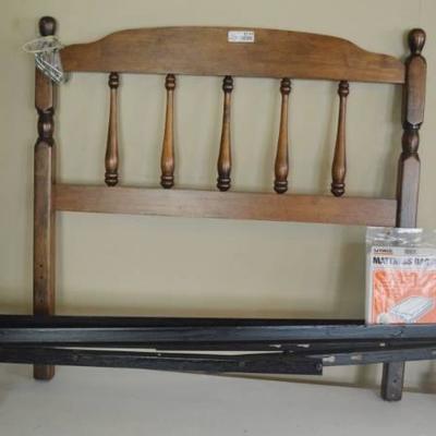 Twin Size Headboard with Rails and Hardware