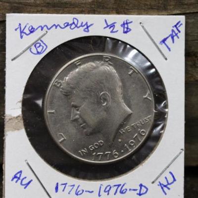 2 Kennedy Half Dollars, 1776-1976