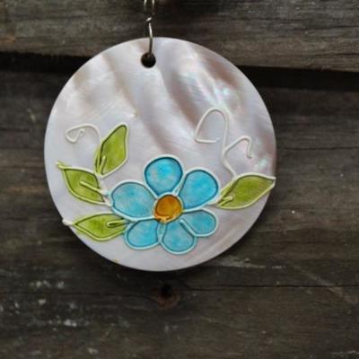 Colorful Shell & Bead 24" Double Necklace & Matching Earrings