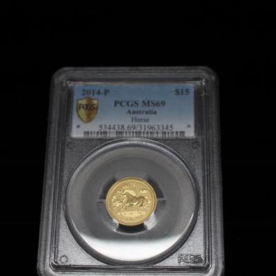 2014-P MS69 Australia $15 Gold Horse