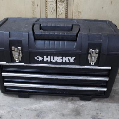 Husky toolbox with tools
