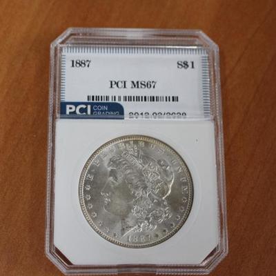 1887-P MS67 Morgan Dollar