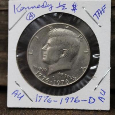 2 Kennedy Half Dollars, 1776-1976