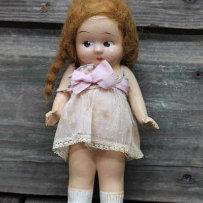 Antique 8" Composition Standing Doll