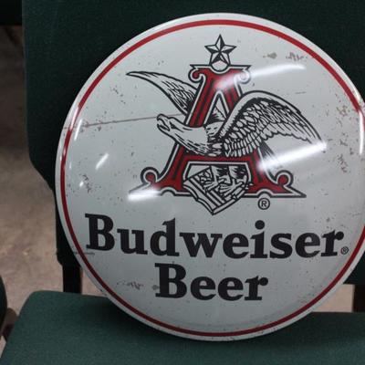 Budweiser Beer Button Sign