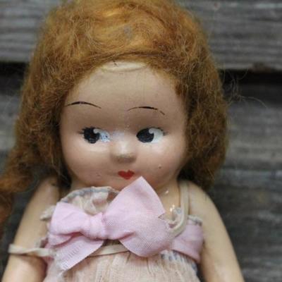 Antique 8" Composition Standing Doll