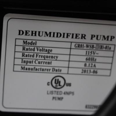 Dehumidifier pump