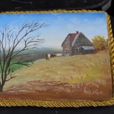 8 x 10 Farm House Painting Signed "Helen Coyle"