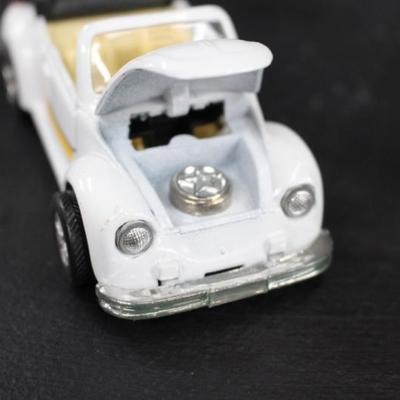 White VW Beetle Diecast
