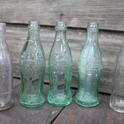 Collection of 5 Soft Drink Bottles