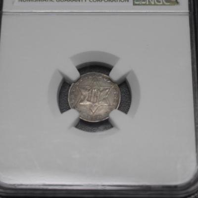 1858 3C Silver XF45