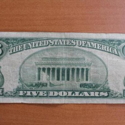$5 Silver Certificate Off-center