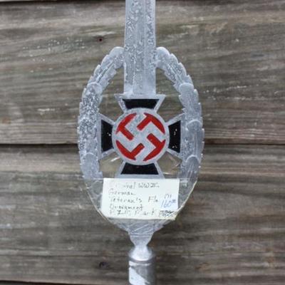 German WWII Veteran's flag pole ornament